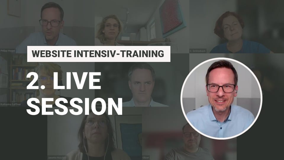 2. Live Session zum Website Intensiv-Training im Juni 2024